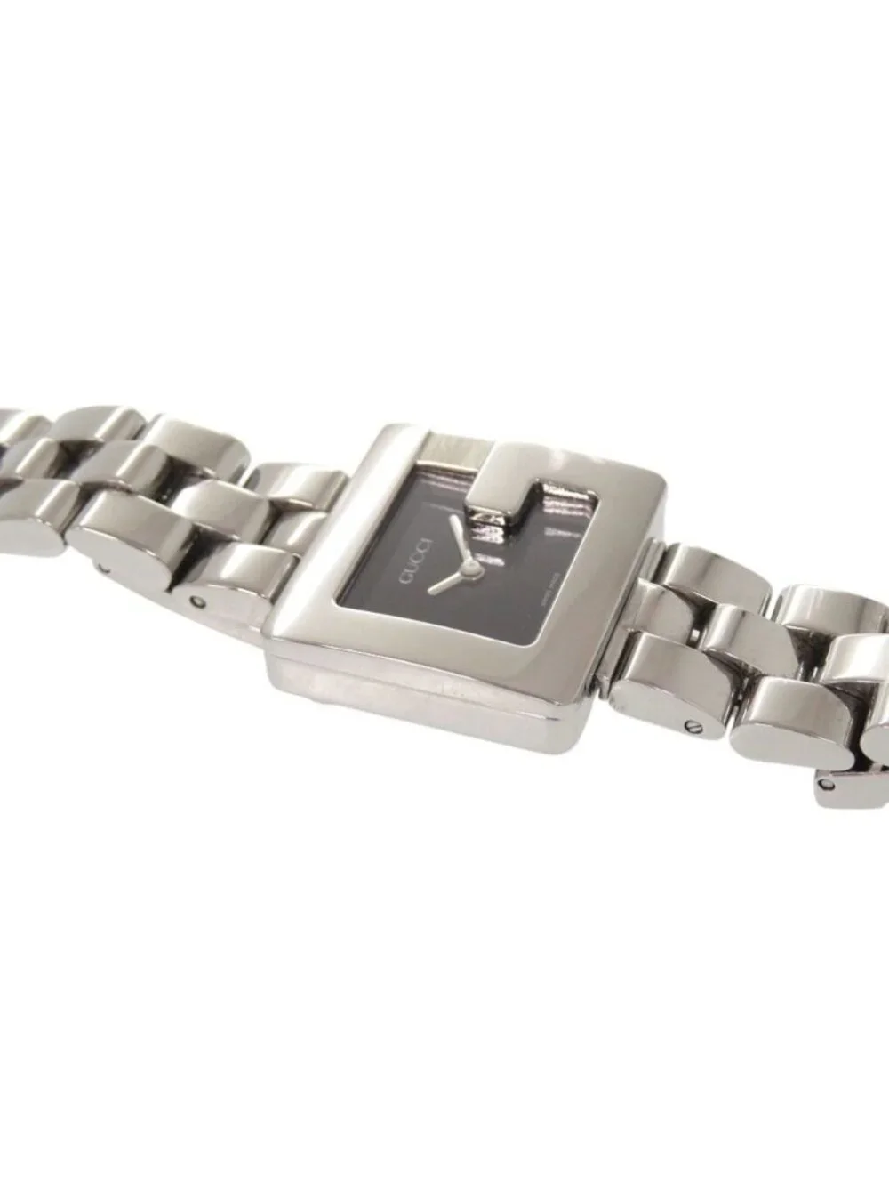 Gucci SS Black Quartz Watch Dial